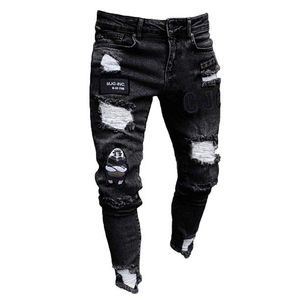 Wholesale Custom Vintage Wash Blue Slim Straight Distressed Baggy Men's Denim Pants Quick Dry Mid Waist Winter <b>Jeans</b> - Product Image 2