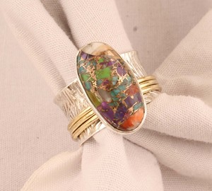 Wholesale Multi Oyster Copper <b>Ring</b> 925 <b>Sterling</b> <b>Silver</b> Colorful Spiny Oyster Band <b>Ring</b> for Women 2026 Jewelry Trends <b>Man</b> - Product Image 4