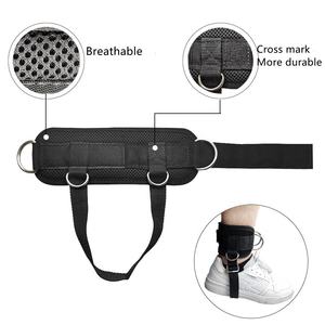 Sangle de cheville réglable pour machine à câble, entraînement des jambes en salle de sport, manchette de kickback pour fessiers, support rembourré, anneau en D, protection professionnelle, crochet - Product Image 5