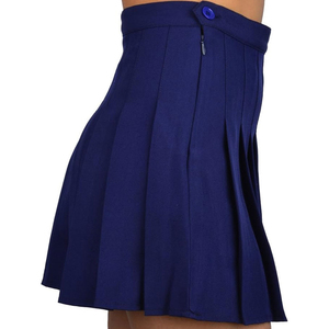 Custom Logo And Design Women's High Waist <b>Pleated</b> <b>Mini</b> <b>Skirt</b> Solid Color Blue Woven Fabric All Seasons Comfortable Sporty Style - Product Image 4