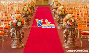 Décoration d'allée de mariage sud-indienne, thème Moghol, avec Diya, pour scène de cérémonie de mariage et aménagement de salle de réception de mariage, UK - Product Image 3