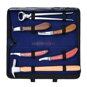 Professional Farrier <b>Tools</b> Kit 12 Inch Hoof Nipper Clincher Nail <b>Puller</b> Loop Knife Hammer Durable Horseshoeing Equipment Set - Product Image 3