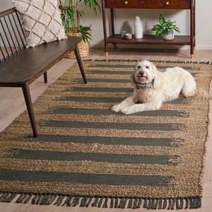 Rectangle Jute Door Mat Solid <b>Yellow</b> Color Non-Slip Outdoor Flat Weave Plain Pattern Medium Thickness - Product Image 5