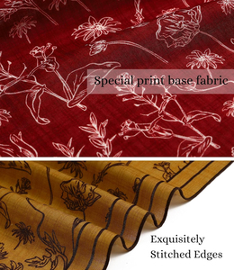 OEM 2026 Vente en gros en stock Foulards ethniques personnalisés en soie imprimée avec logo, haute qualité, toutes saisons, extérieur, unisexe, mode, doux - Product Image 4