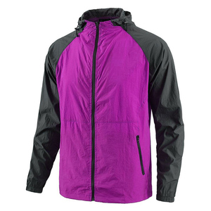 Chaqueta Cortavientos con Capucha de Color Contrastante, Unisex, Ligera, Multicolor, Fabricante de Chaquetas para Exteriores - Product Image 1