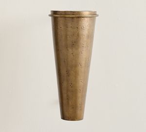 Brass <b>Wall</b> Vase Set Handmade Modern Farmhouse Style Floral Decor for Wedding Home Interior - Product Image 3