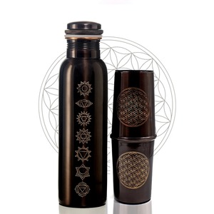 Bouteille de bière en cuivre artisanale indienne, design classique, étanche et sans danger pour les aliments, grande capacité, cadeau pour les occasions professionnelles - Product Image 4