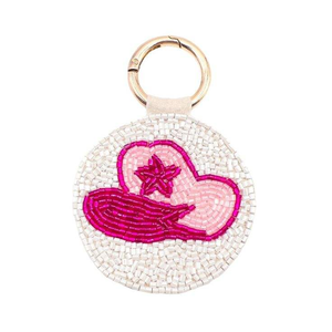 Trendy Woven Seed Beads Embroidery <b>Bag</b> Charms with Artistic Design Handmade Beaded Light Keychain Color <b>Changing</b> Leather - Product Image 2