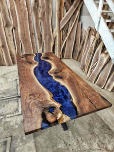 Custom Live Edge Wood and Resin Table Handcrafted Home Decoration <b>Craft</b> - Product Image 4