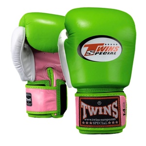 Twins Muay Thai Boxing Gloves Custom Logo Premium Cowhide Leather Sanda MMA Gloves with Hand Grips Lightweight in Multi Color - Product Image 1