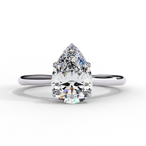 10K White Gold 0.90ct Pear Lab Grown Diamond Solitaire Engagement Ring, E Color VVS, IGI Certified Teardrop <b>Bridal</b> Ring Fine Jew - Product Image 1
