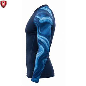 T-shirt de compression unisexe à manches longues, col rond, imprimé par sublimation, séchage rapide, respirant, manches longues, pour le sport - Product Image 6