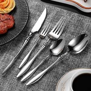 Ensemble de couverts de luxe en acier inoxydable avec manche doré – Fourchette, cuillère, couteau – Vaisselle moderne pour table à manger – Ustensiles de cuisine - Product Image 6