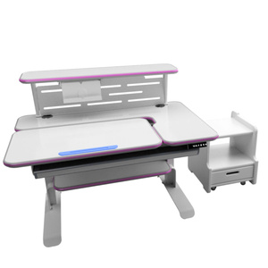 Mesa de Estudio Infantil Cuadrada Moderna de Plástico Ajustable con Soporte para Tablet y Cajón de Almacenamiento para el Hogar y la Escuela - Product Image 5