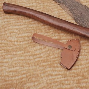 Hacha vikinga de acero con alto contenido de carbono, mango de fresno envuelto en cuero, mango de palisandro, hacha hecha a mano para hombres, hacha vikinga de regalo. - Product Image 3