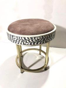 Mesa de Cajones con Incrustaciones de Hueso de ILAHI, Diseño Moderno con Detalles de Ágata, Almacenamiento de Tres Niveles, Mueble Portátil para el Hogar - Product Image 5