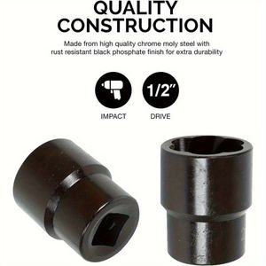 Set di 35 Chiavi a Bussola Profonde Rosse da 1/2 Pollice, Metriche 8-32mm, in Valigetta Portatile per Dadi di Alberi e Assi, Attrezzi per Riparazione Auto - Product Image 5