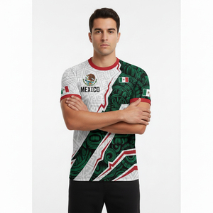 Maillot de football respirant à manches courtes personnalisable avec impression par transfert thermique, tissu 100% polyester - Product Image 4