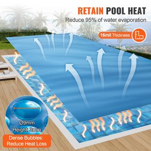 Copertura Solare Rettangolare per Piscina 36 x 18 piedi 16 Mil, Telo Solare per Piscina Interrata Marca Solar C - Product Image 3