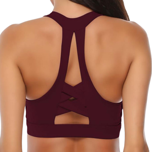 Soutien-gorge de sport pour femme, sans couture, confortable et extensible, à maintien élevé, respirant, imprimé yoga, pour fitness et entraînement en salle de sport, vente en gros - Product Image 3