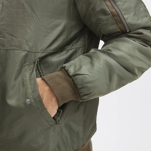 Mens Casual Bomber <b>Jacket</b> Solid Color Zipper <b>Pilot</b> Style Flight <b>Jacket</b> with Pockets - Product Image 3