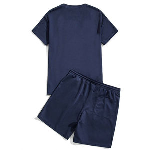 Conjunto de Camiseta y Pantalones Cortos Personalizados para Hombre, Atuendo Casual de Dos Piezas para Verano, Transpirable, Cómodo, de Corte Holgado, Ropa Deportiva de Diseño Liso - Product Image 2