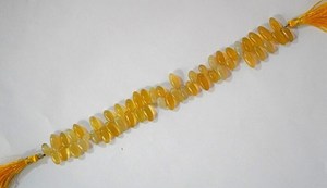 ลูกปัดหินแคลเซโดนีสีเหลืองธรรมชาติทรงข้าวเรียบ สำหรับทำเครื่องประดับ ขายส่ง - Product Image 6