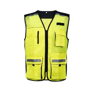 Chaleco de Seguridad Premium para Hombre, Chaleco Reflectante de Alta Visibilidad Personalizado, Ropa de Trabajo Ligera de Malla, Chaleco de Construcción para Exteriores con Cremallera - Product Image 3