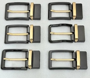 Hebilla de Cinturón Reversible Giratoria en Tono Negro Dorado, Hebilla de Aleación con Logotipo Personalizado, Impresión por Transferencia de Calor para Cinturones de Cuero - Product Image 1