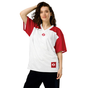 Maillot de football américain personnalisé en gros, bicolore, en maille respirante, col en V, uniforme d'équipe, marque privée, usine OEM - Product Image 3