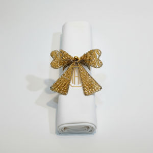 Premium Quality Round Beaded <b>Napkin</b> Rings Elegant Royal Design for Wedding and <b>Party</b> Table Decor - Product Image 1