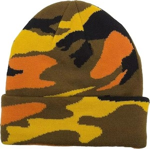 High Quality Custom Hunting Beanie Hat Manufacturer All Over Print Jacquard Knitted Beanie for <b>Men</b> - Product Image 6