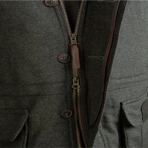 Veste d'hiver pour homme, chaude et chauffante, 100% laine, anti-boulochage, longue veste de chasse pour homme - Product Image 4