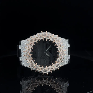 นาฬิกาข้อมือผู้ชาย Starspire Jewels สไตล์ฮิปฮอปสุดหรู ระบบควอตซ์ ETA ประดับเพชรโมอิสซาไนต์และคริสตัล ตัวเรือนโลหะ ขนาด 42 มม. - Product Image 4