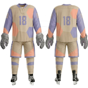 Made Pakistan Unisex Ice Hockey Uniforms Plus Size Customized Color Logo Printed Custom Team Name 100% Polyester Short - Product Image 5