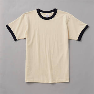 240gsm Heavy Weight Men's <b>Ringer</b> <b>T</b>-<b>shirts</b> Plus Size Casual Oversized Short Sleeve Streetwear Brand Custom - Product Image 4