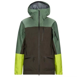 Chaqueta de Esquí para Hombre, Impermeable, de Nailon, con Cierre, Acolchada, Cortavientos, Transpirable, de Secado Rápido, con Capucha, para Exteriores, con Logotipo Personalizado, Servicio OEM - Product Image 1