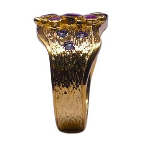 Wedding Wear 925 Sterling Silver Gold Plated Jewelry <b>Garnet</b> Ruby White Topaz Gemstone Women Wear Classic <b>Ring</b> - Product Image 3