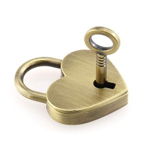 Heart Shape Padlock Decorative Metal <b>Lock</b> with Key for Gift <b>Diary</b> Jewelry Box - Product Image 5