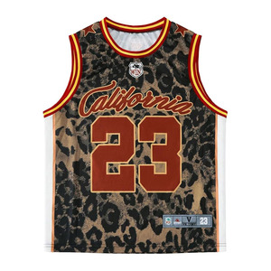 Camisetas Deportivas para Hombre, Camisetas sin Mangas con Estampado de Leopardo y Número, Camisetas Deportivas de Baloncesto - Product Image 1