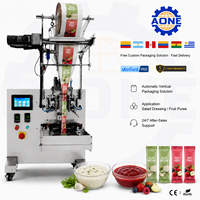 Verticale automatische machine voor het verpakken van sauzen, salades, fruitpuree en pasta in zakjes