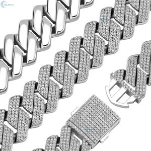 Pulsera VVS1 con diamantes cultivados en laboratorio, estilo cubano de 22 mm, personalizada, estilo hip hop, para él. - Product Image 6