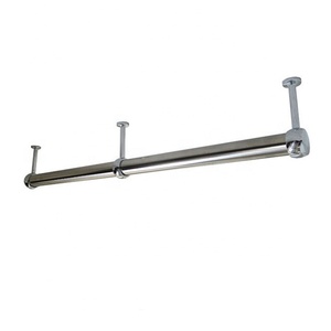 Tringle murale tendance pour vêtements, rideaux, couvertures et serviettes, finition nickel poli, pour chambre d'hôtes et chambre à coucher - Product Image 1