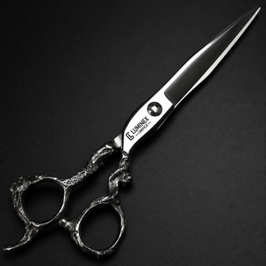 NYBL-55 5.5inch Straight <b>Left</b>-<b>handed</b> <b>Scissors</b> JAPAN 440C Sharp 58-59HRC Hardness Stainless Steel Handle Barber Shears Hair 28 - Product Image 3