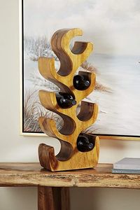 Wine holder premium bamboo decor decorative bottle <b>rack</b> sophisticated wine storage chic tabletop organiser elegant dining access - Product Image 6
