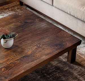 Mesa de Centro de Madera Más Vendida, Construcción de Madera Sólida con Estructura de Perfil Bajo y Diseño Elegante para Sala de Estar - Product Image 2