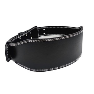 Leather Weight Lifting Belt Men Adjustable Waist Support Double Buckle Strength Training Fitness Equipment Brown - Product Image 4