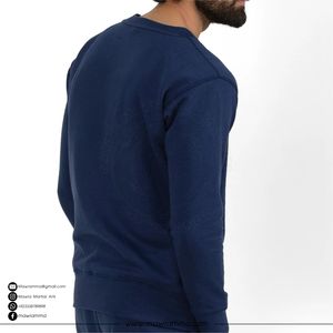 Sweat-shirt personnalisé avec broderie de logo, 100% coton, molleton épais, pull d'hiver unisexe, haute qualité, vente en gros, OEM, vêtement tendance - Product Image 5