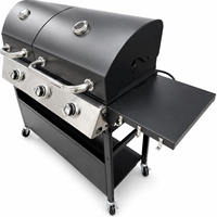 Barbecue au charbon de bois de jardin, grand modèle pour la cuisson de viandes, fruits de mer, légumes et les fêtes en extérieur