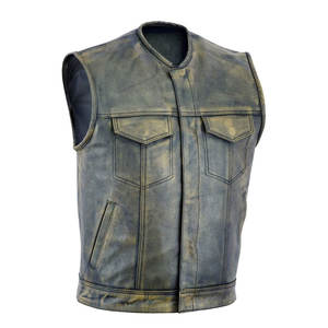 Gilet en cuir pour homme, style tendance, sans manches, vêtements de mode, prix de gros, bonne qualité - Product Image 1